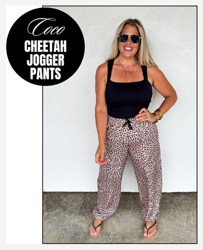 COCO CHEETAH JOGGER PANTS