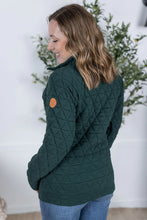 Load image into Gallery viewer, Geometric Button Snap Pullover - Hunter Green