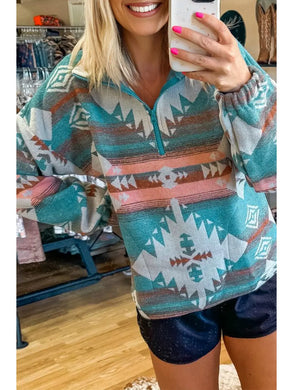 Maddox Aztec Half Zip