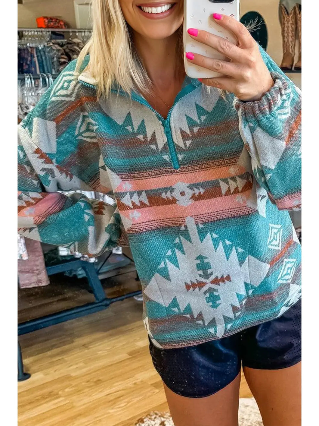 Maddox Aztec Half Zip