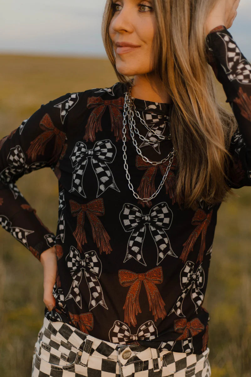 JUST A GIRL MESH TOP