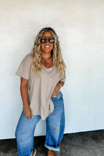 Load image into Gallery viewer, JOEY VNECK WASHED COTTON BOYFRIEND TEE