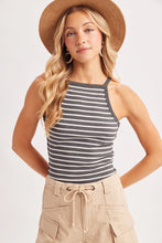 Load image into Gallery viewer, Pluto Stripe Halter Tank Top