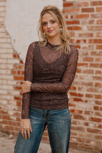 Load image into Gallery viewer, BRONZED BLOOM MESH TOP
