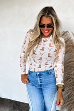 Load image into Gallery viewer, BOOTS &amp; BLOOMS COLLECTION MESH TOPS