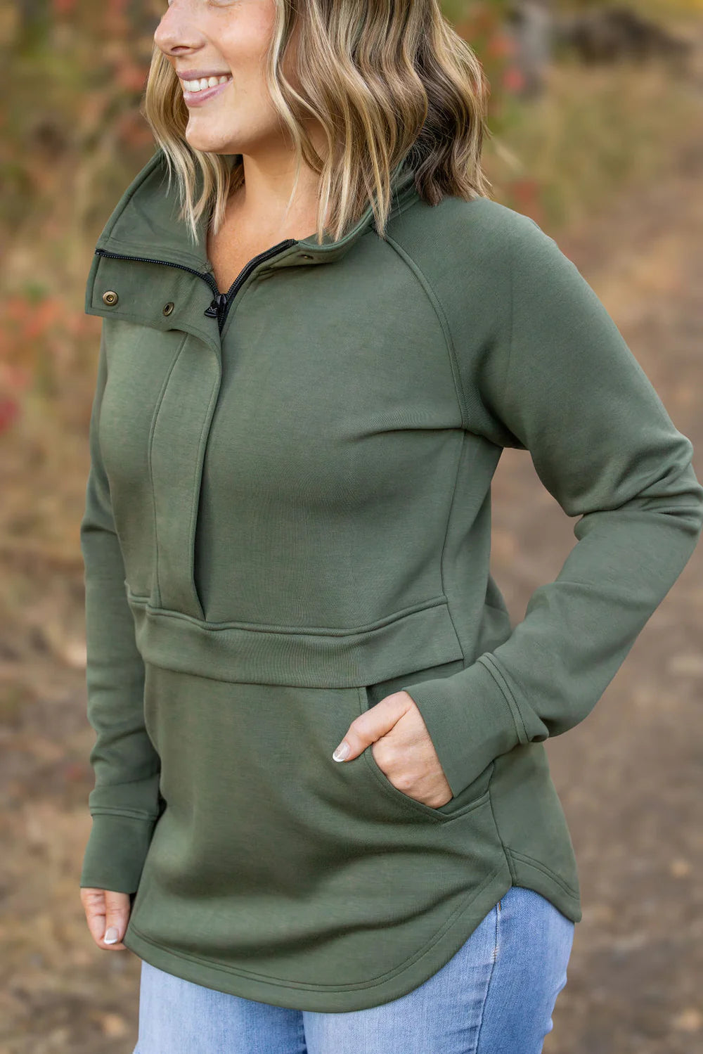 Mia Scuba Halfzip - Olive